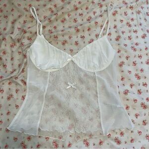 Tiger Mist White Lace Cami